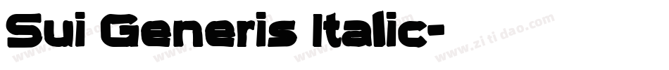 Sui Generis Italic字体转换